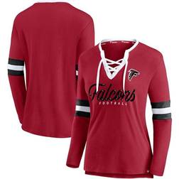 Fanatics Atlanta Falcons Block Party Team Script Lace-Up Long Sleeve T-Shirt W