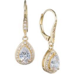 Anne Klein Teardrop Earrings - Gold/Transparent