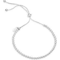 Sterling Forever Beaded Slider Bracelet - Silver