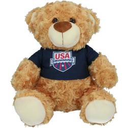 Mascot Factory Brown Usa Swimming Fred Stuffed Bear