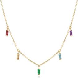 Gemondo Rainbow Choker Necklace in Plated Sterling