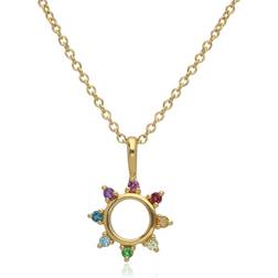 Gemondo Rainbow Sunburst Necklace in Plated Sterling