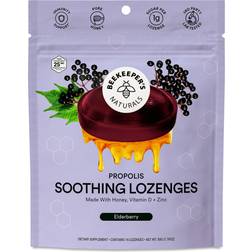 Beekeeper's Naturals Propolis Soothing Lozenges, Elderberry 14 lozenges lozenges