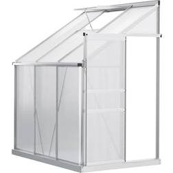 OutSunny 6 x 4ft Lean to Polycarbonate Greenhouse for Outdoor