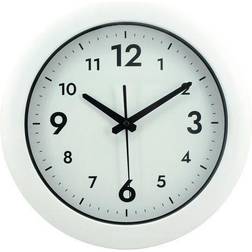 Alba 12” Silent Wall with Quartz Mechanism, White (HORNEWBC) White Wall Clock