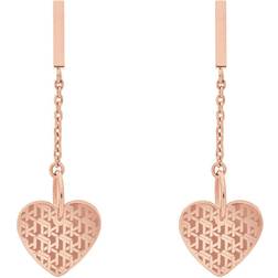 Tommy Hilfiger Heart Earrings - Rose Gold