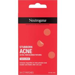 Neutrogena Stubborn Acne Blemish Patches, Ultra-Thin Hydrocolloid Acne Patch Absorbs Fluids & Removes Impurities To Help Pimples Look Smaller After One Use, 24 Patches