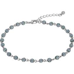 Women's Silver-Tone Beaded Chain Anklet