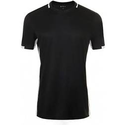 Sol's Mens Classico Contrast Short Sleeve Football T-Shirt - Black/White