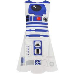 Star Wars Womens/Ladies R2-D2 Cosplay Skater Dress (White/Blue)