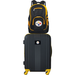 Denco NFL Pittsburgh Steelers 2-Piece Luggage Set BLACK 21