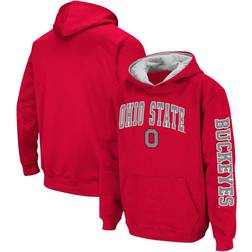 Colosseum Youth Scarlet Ohio State Buckeyes 2-Hit Pullover Hoodie