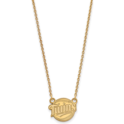 LogoArt Women's Minnesota Twins 18'' 10k Pendant Necklace