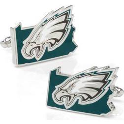 Philadelphia Eagles Team State Shaped Cufflinks