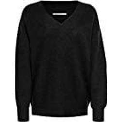 Only Womenss Tori V-Neck Jumper - Black