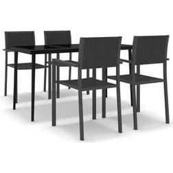 vidaXL 3099271 Patio Dining Set, 1 Table incl. 4 Chairs