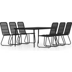 vidaXL 3099183 Patio Dining Set, 1 Table incl. 6 Chairs