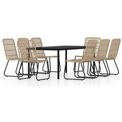 vidaXL 3099172 Patio Dining Set, 1 Table incl. 8 Chairs