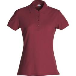 Clique Women's Plain Polo Shirt - Burgundy