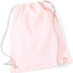 Westford Mill Gymsac Bag - Pastel Pink/White