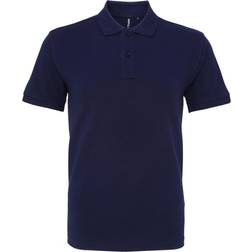 ASQUITH & FOX Men's Plain Short Sleeve Polo Shirt - Navy
