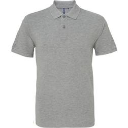 ASQUITH & FOX Men's Plain Short Sleeve Polo Shirt - Heather