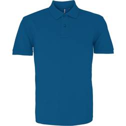 ASQUITH & FOX Men's Plain Short Sleeve Polo Shirt - Peacock