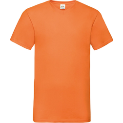 Fruit of the Loom Valueweight V-Neck Short Sleeve T-shirt M - Orange