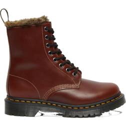 Dr. Martens 1460 Serena Faux Fur Lined Ankle Boots W - Brown Abruzzo WP