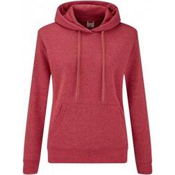 Fruit of the Loom Classic Lady Fit Hooded Sweatshirt - Red Heather