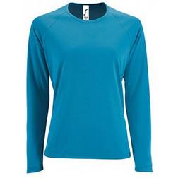 Sol's Womens Sporty Long Sleeve Performance T-shirt - Aqua