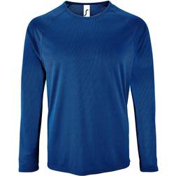 Sols Mens Sporty Long Sleeve Performance T-shirt - Royal Blue