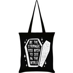 Grindstore Be The Strange You Wish To See In The World Tote Bag - Black/White