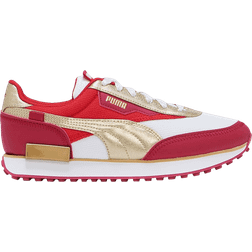 Puma Junior Future Rider Glitz - White/Persian Red/Team Gold