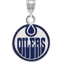LogoArt Edmonton Oilers Small Pendant - Silver/Blue/White