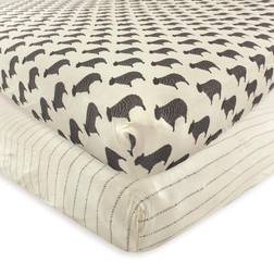 Hudson Baby Fitted Crib Sheet Sheep 2-Pack Sheep 28x52"