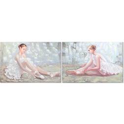 Dkd Home Decor Ballerina (120 x 3 x 80 cm) (2 antal) Framed Art