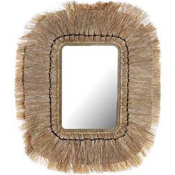 Dkd Home Decor Crystal Natural Jute (50 x 2 x 60 cm) Wall Mirror