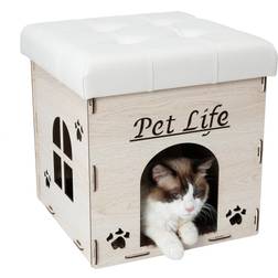 Petlife Kitty Kallapse Collapsible Folding Kitty Cat House Tree Bed