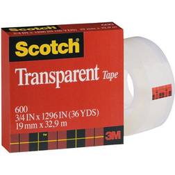 Scotch Transparent Tape 3 4 in. x 36 yd. refill roll with 1 in. core 600