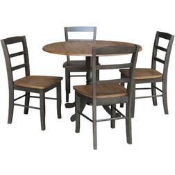 International Concepts Hickory and Washed Coal Dining Set 5pcs