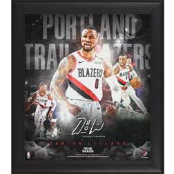 Fanatics Portland Trail Blazers Damian Lillard Framed Stars of the Game Collage - Facsimile Signature