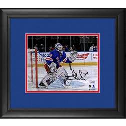 Fanatics New York Rangers Henrik Lundqvist Framed Autographed Stick Save Photograph