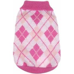 Petlife Argyle Style Ribbed Fashion Sweater Small