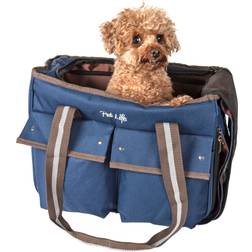 Petlife Dual Snap Pocketed Fashion Designer Canvas Dog Carrier