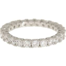 Suzy Levian Sterling Cubic Zirconia Round U-Shape Eternity Band