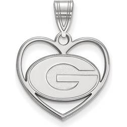 LogoArt University of Georgia Heart Pendant