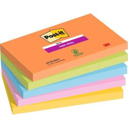 3M Post it Super Sticky Notes Boost Colours 76x127mm 90 Sheets Pack of 5