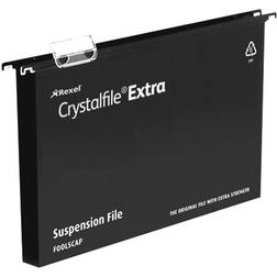 Rexel Crystalfile Extra Foolscap Suspension File Polypropylene 30mm