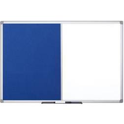 Bi-Office Maya Combination Blue Felt/Magnetic Whiteboard Aluminium Frame 95.8x136.5cm